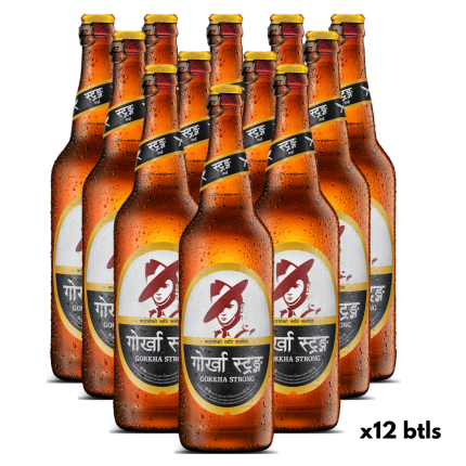 Gorkha Strong Beer - 650ML X 12 bottles