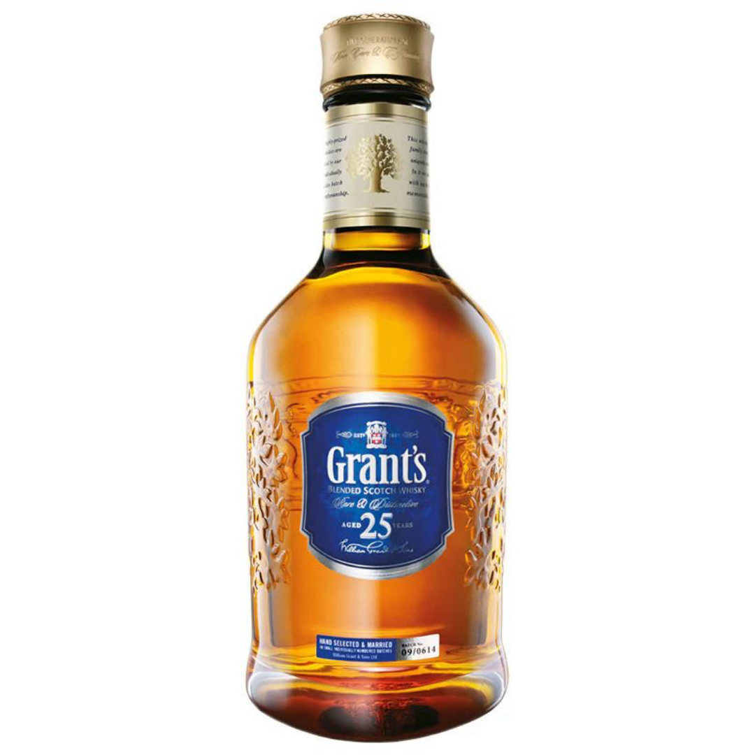 Grant’s 25 Years Blended Scotch Whisky 750ML | Premium Aged Scotch in Nepal Grant’s 25 Years Blended Scotch Whisky 750ML bottle – ultra-premium aged Scotch whisky available online in Nepal