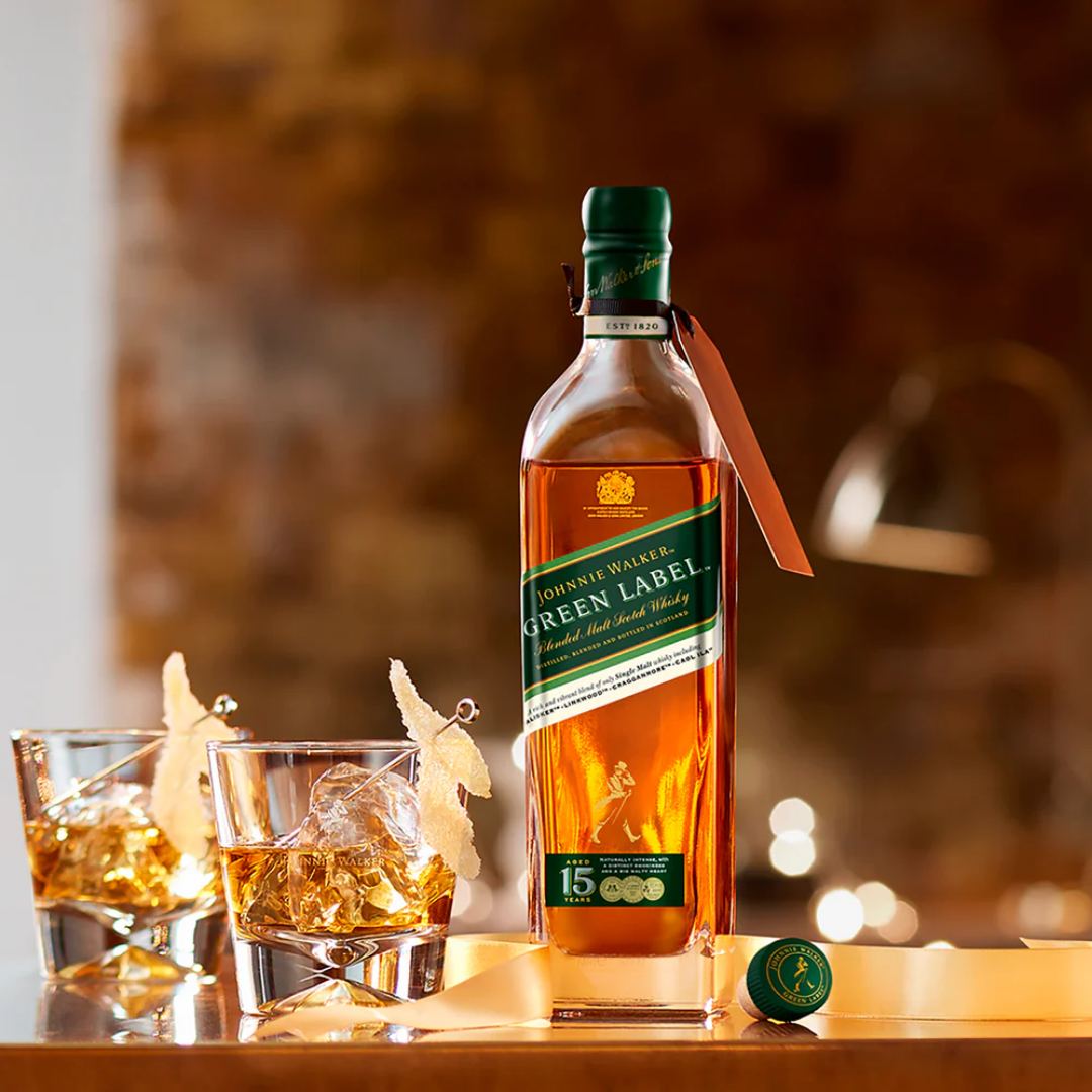 Johnnie Walker Green Label 1000ML whisky bottle with box packaging in Nepal