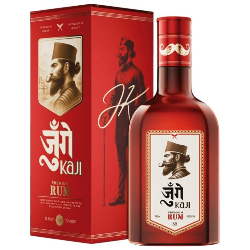 Junge Kaji Premium Rum 750ML bottle – authentic Nepali dark rum with rich amber color and bold flavor profile