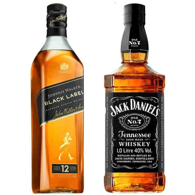 Black Label and Jack Daniel’s whisky bottles original vs fake comparison in Nepal