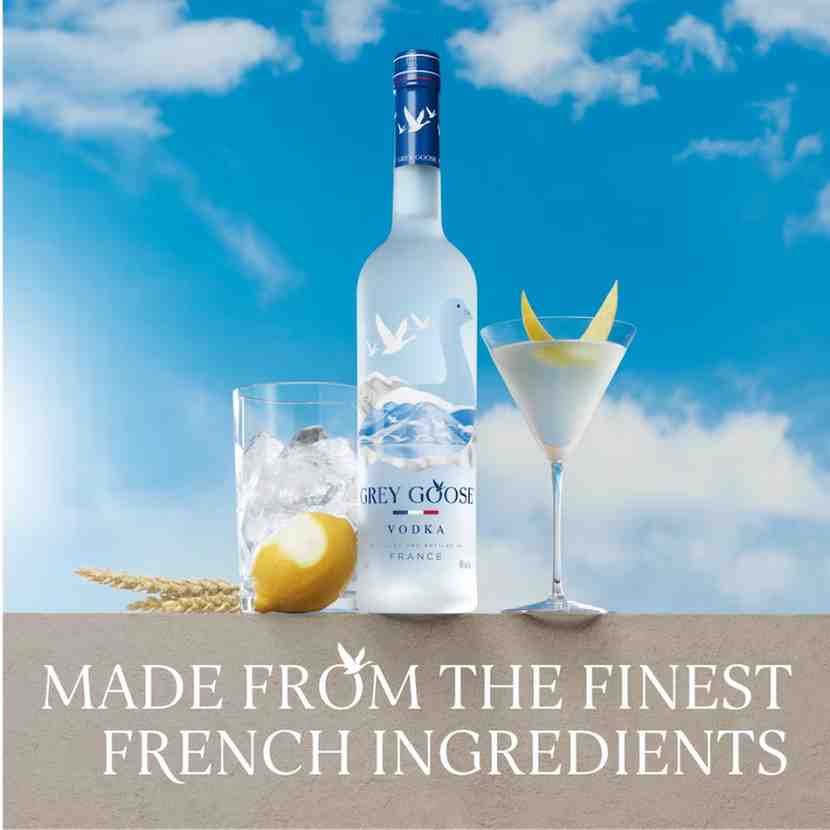 Grey Goose Vodka bottle showing premium imported alcohol available in Kathmandu Nepal