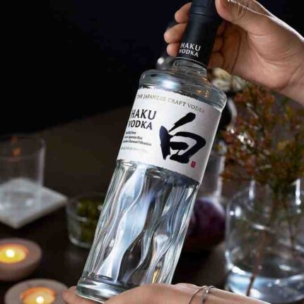 Premium Haku Vodka 1000 ML Japanese vodka bottle with bamboo charcoal filtration
