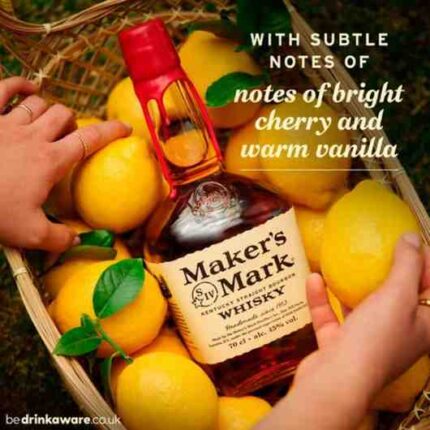 Premium Maker's Mark 1000 ML bourbon whisky with signature red wax seal